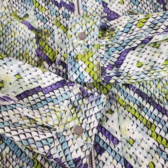 Chicos motorcycle style denim jacket snake look - Picture 12 of 14